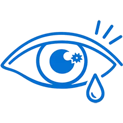 Icono de cuerpo extraño en el ojo